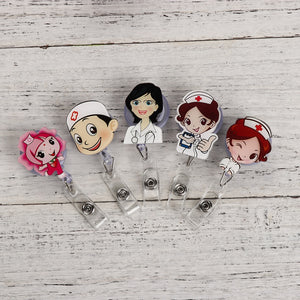 Mini Cartoon Retractable Badge Holder