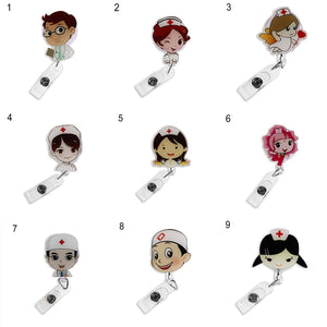 Mini Cartoon Retractable Badge Holder