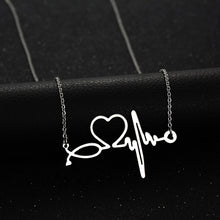 Load image into Gallery viewer, ECG Pendant Necklace