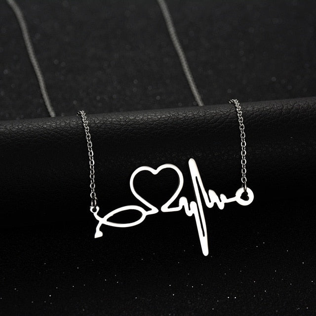 ECG Pendant Necklace