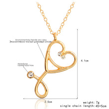 Load image into Gallery viewer, Stethoscope necklace pendant