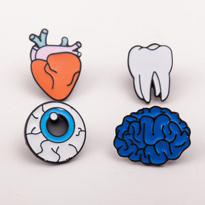 Cartoon Organ Pins