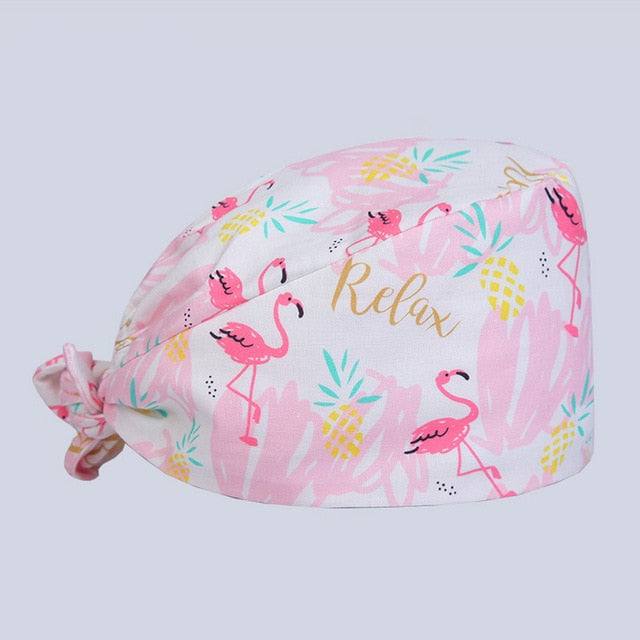 Unisex Scrub Cap Pink Flamingo